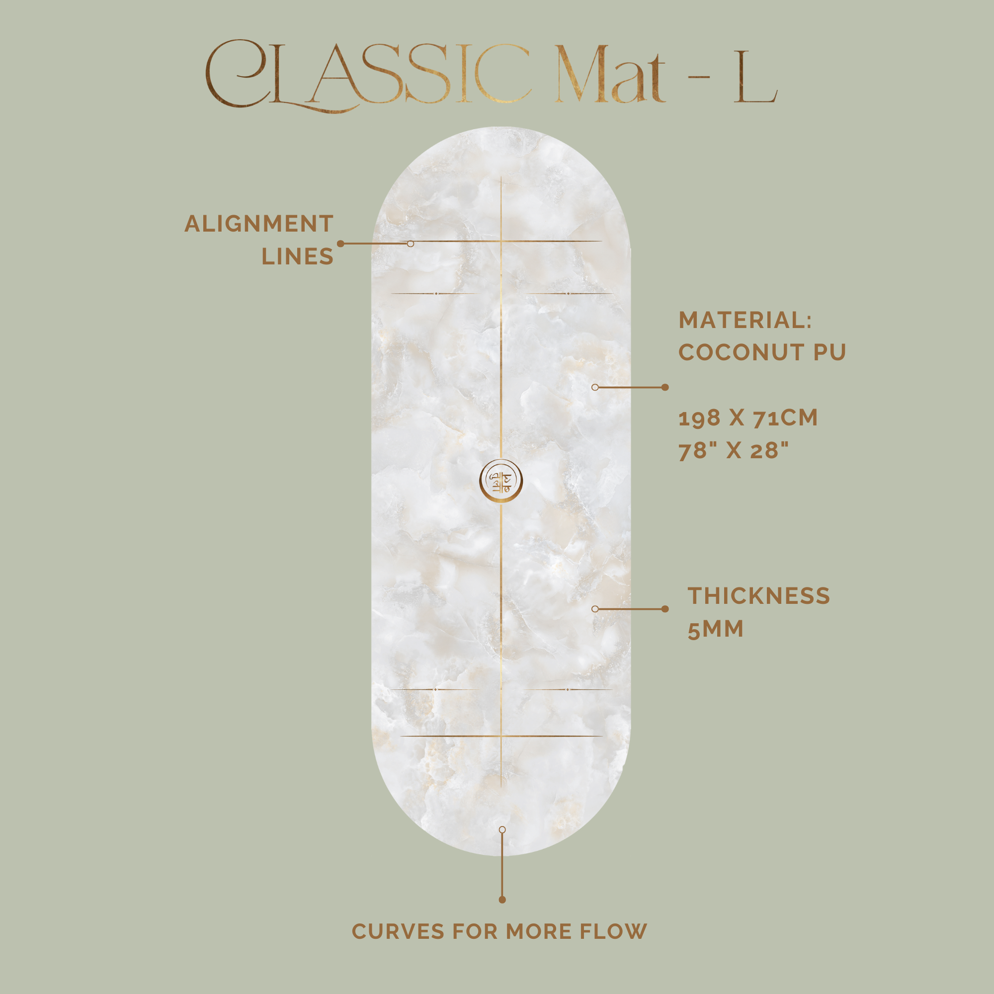 Non slip yoga mat made from natural coconut PU, perfect for luxury yoga sessions.