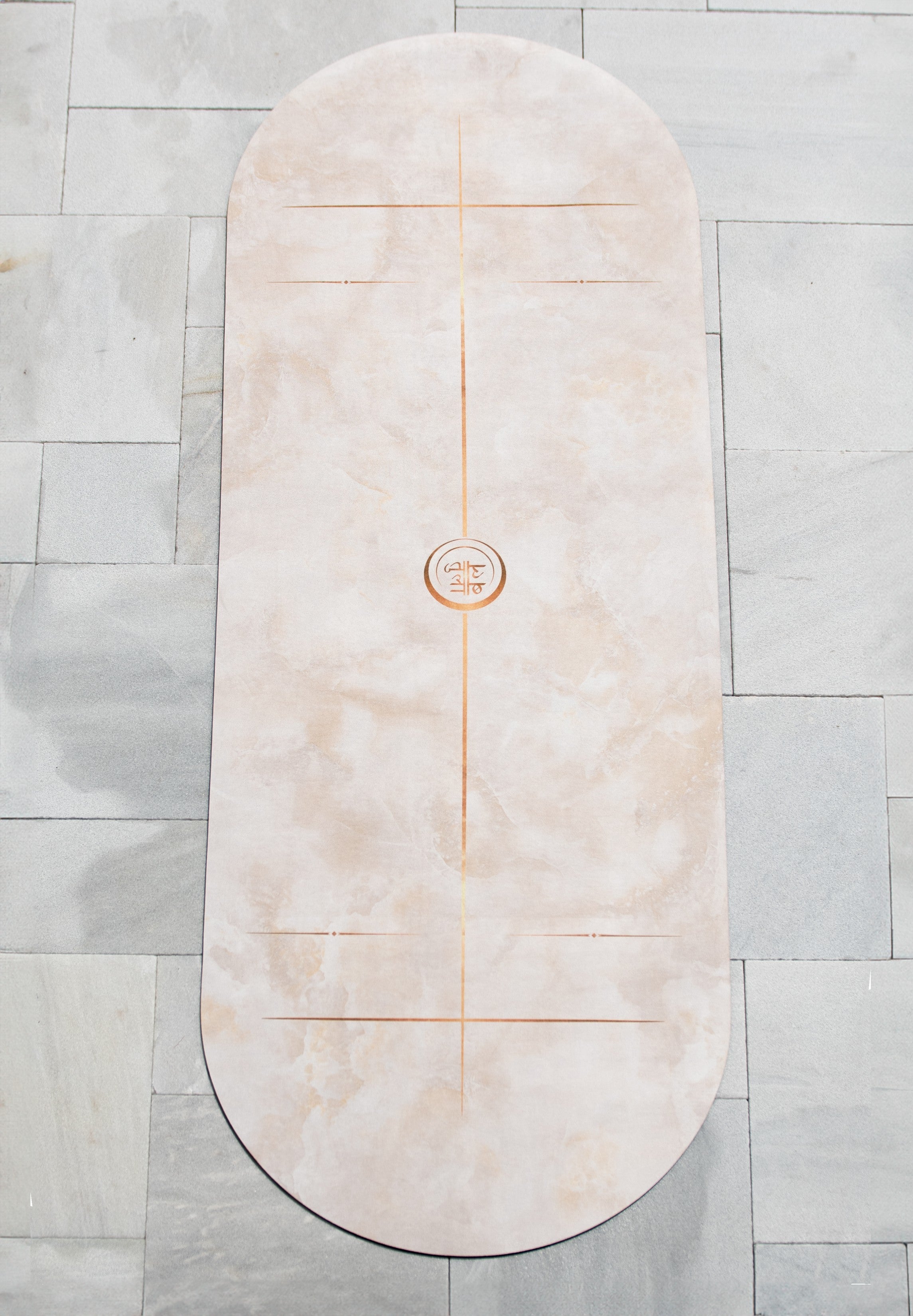 Eco friendly yoga mat made with natural suede surface for balance and comfort.