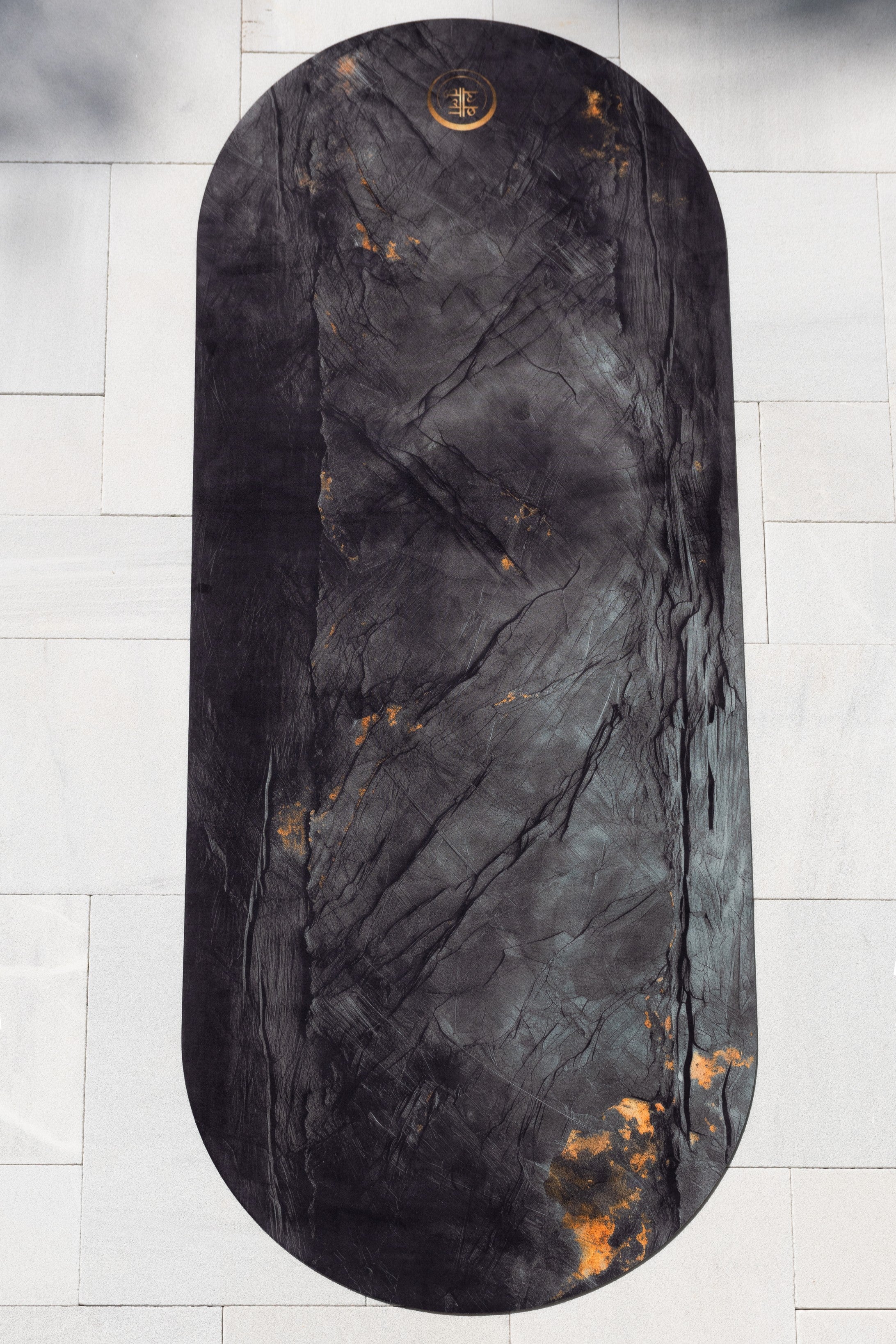 High end yoga mat made from suede material, offering sustainable comfort and non toxic performance.