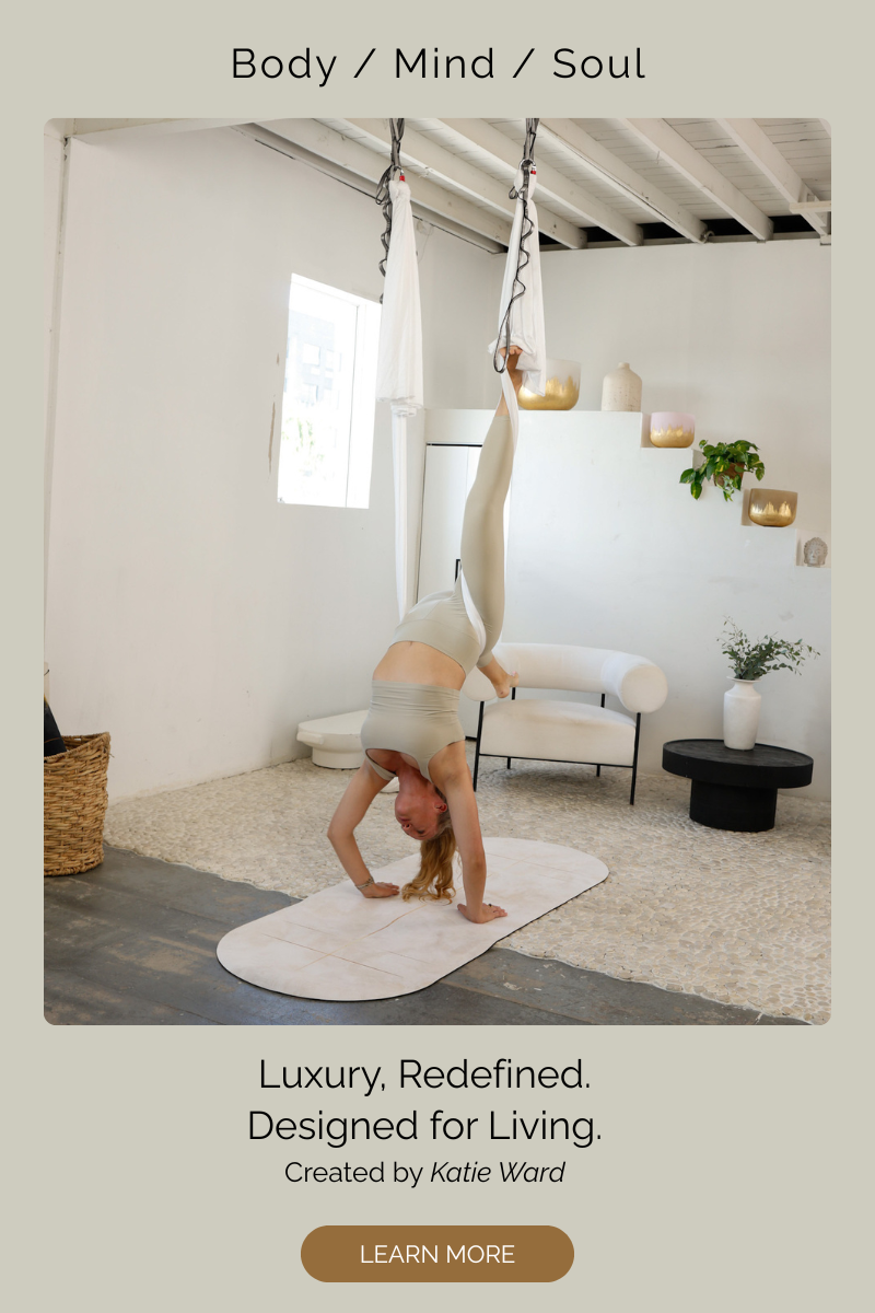 Premium yoga mat collection featuring non-toxic, natural materials and elegant artistic patterns.