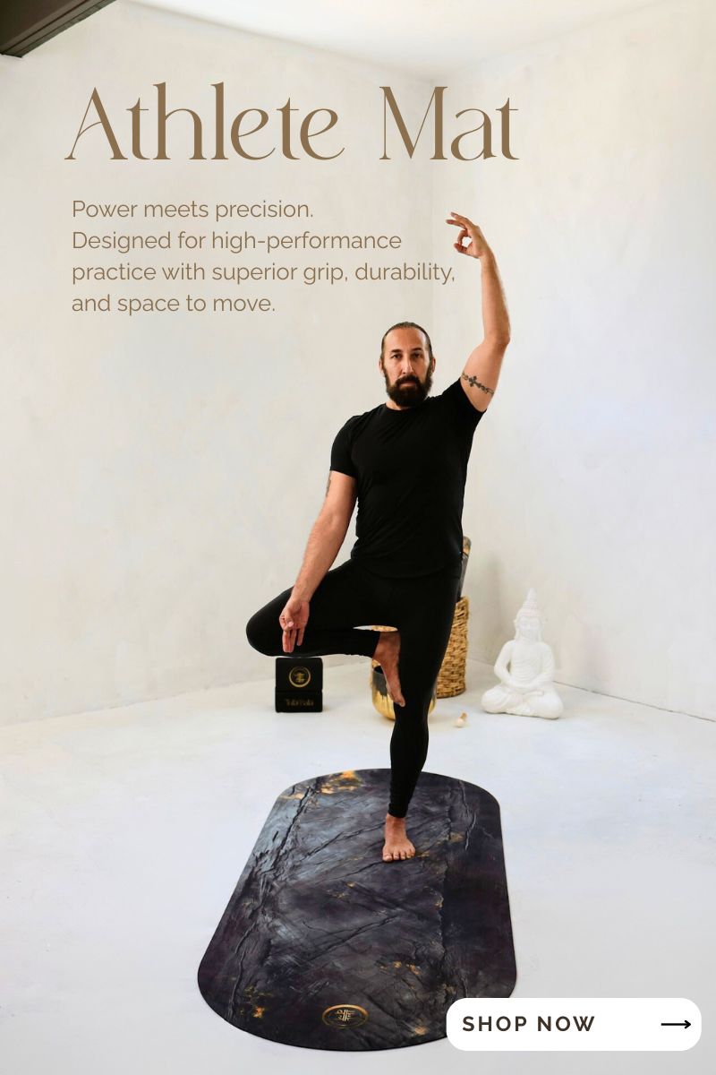 High end yoga mat engineered for durability and comfort, made from natural materials with a sustainable finish.