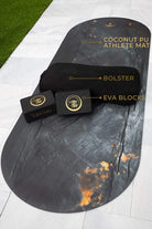 Align & Restore Athlete Coconut PU yoga mat set with moisture-activated traction and firm support, ideal for intense flows, hot yoga, and daily training.