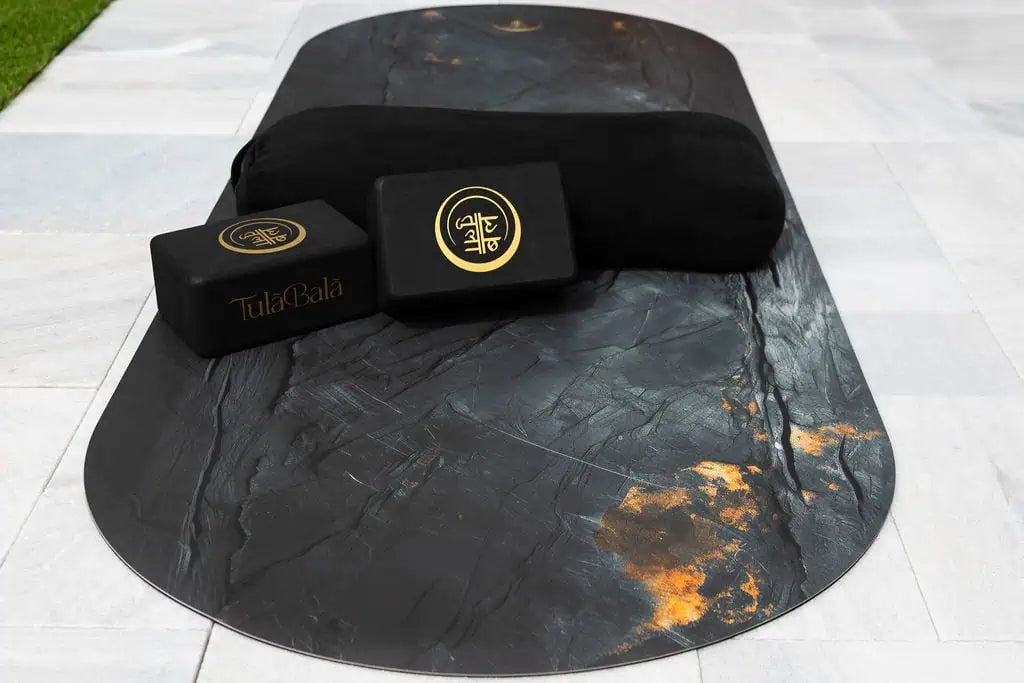 Align & Restore Athlete Coconut PU yoga mat set offering strong grip, cushioned comfort, and premium construction to enhance balance, alignment, and movement.