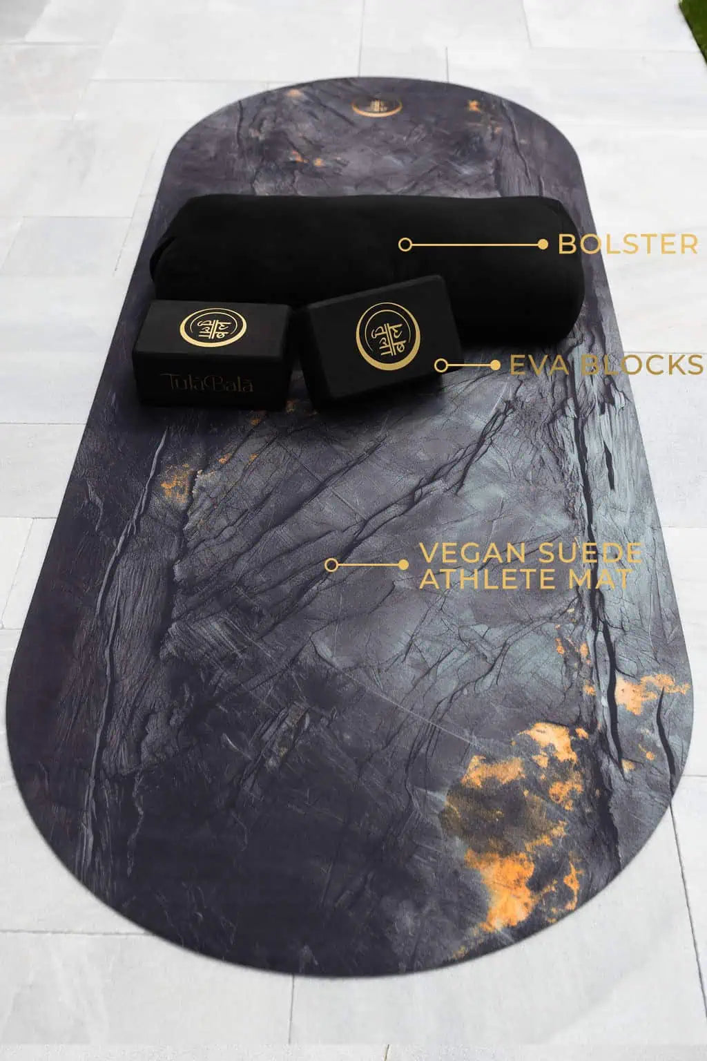 Align & Restore Athlete suede yoga mat set featuring a smooth, durable surface and strong traction ideal for strength-based flows, restorative sessions, and daily yoga training.