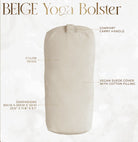 Natural yoga bolster for meditation and relaxation, blending comfort with sustainable style.