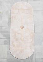 Eco friendly yoga mat made with natural suede surface for balance and comfort.