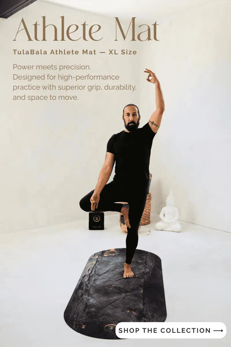 High end yoga mat engineered for durability and comfort, made from natural materials with a sustainable finish.