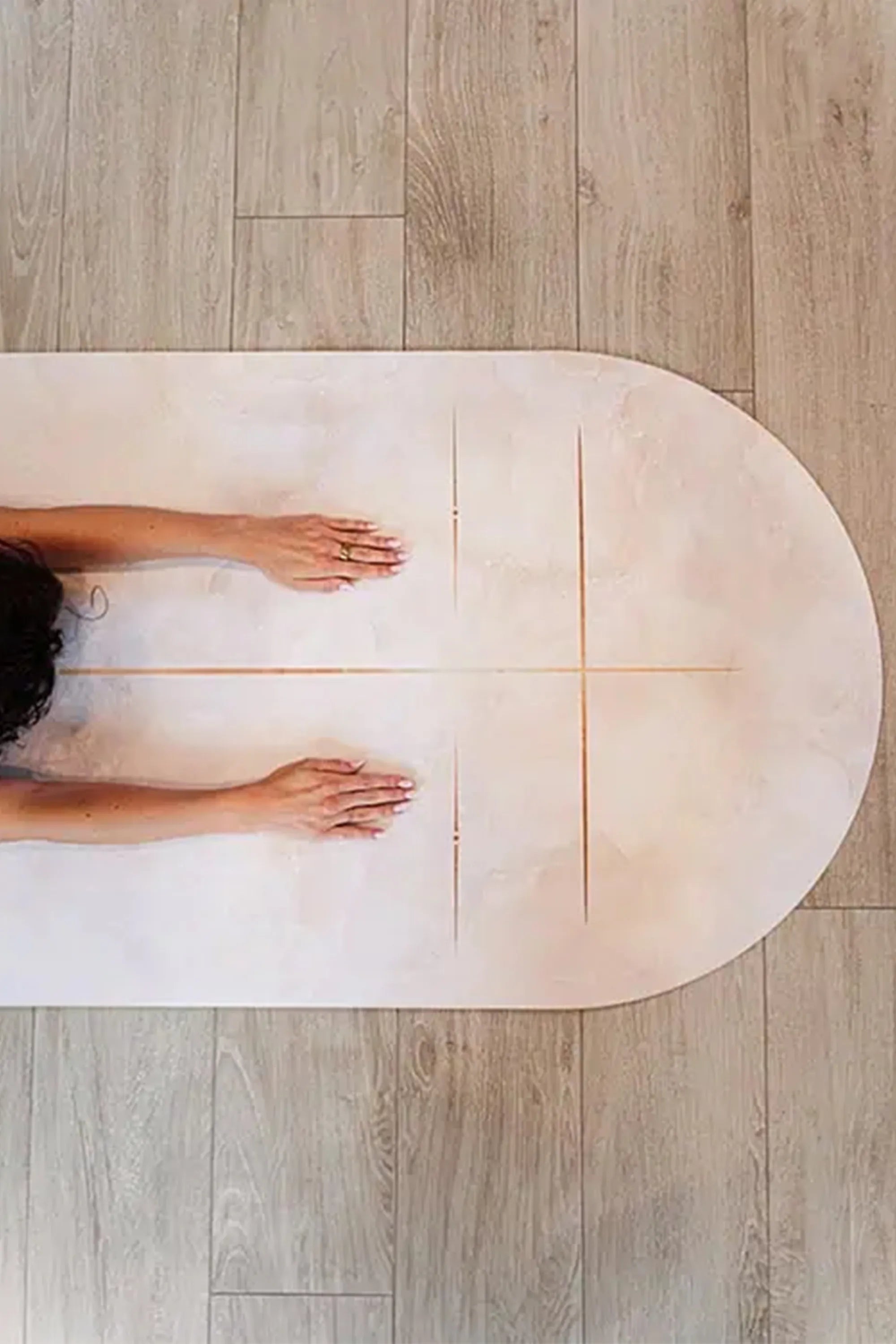 Align & Fly Classic Curved Yoga Mat set - Coconut PU - Luxurious